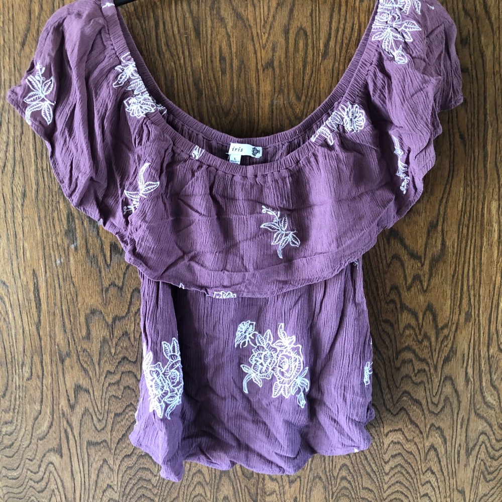 Iris Lavender Embroidered Blouse